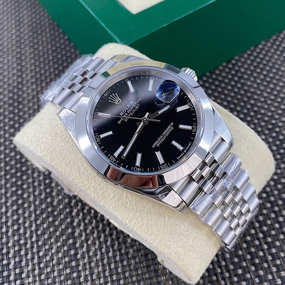 ROLEX ロレックス デイトジャスト 41 ブラック文字盤 メンズ 腕時計 126300 - 画像 (5)
