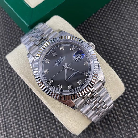 ROLEX ロレックス デイトジャスト 41 スレート文字盤 ダイヤ メンズ 腕時計 126334