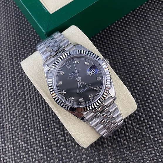 ROLEX ロレックス デイトジャスト 41 スレート文字盤 ダイヤ メンズ 腕時計 126334 - 画像 (5)