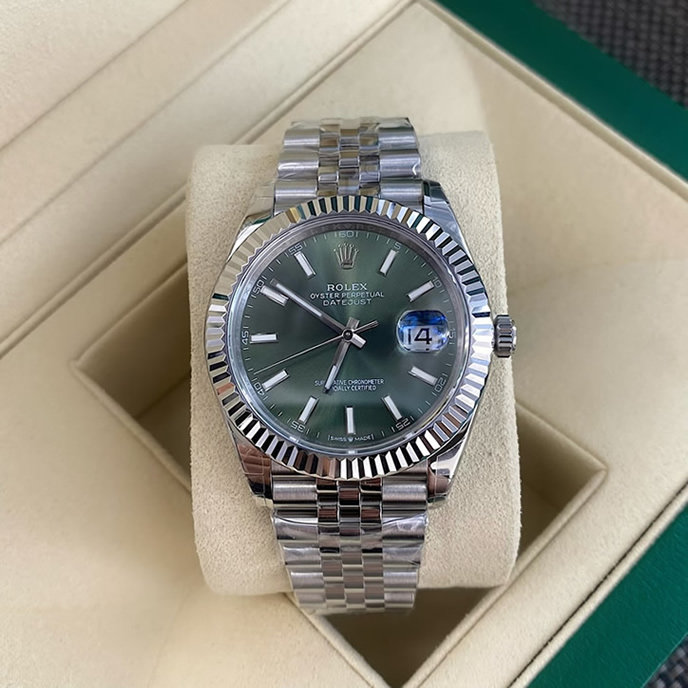 ROLEX ロレックス デイトジャスト 41 ミントグリーン文字盤 メンズ 腕時計 126334 - 画像 (5)