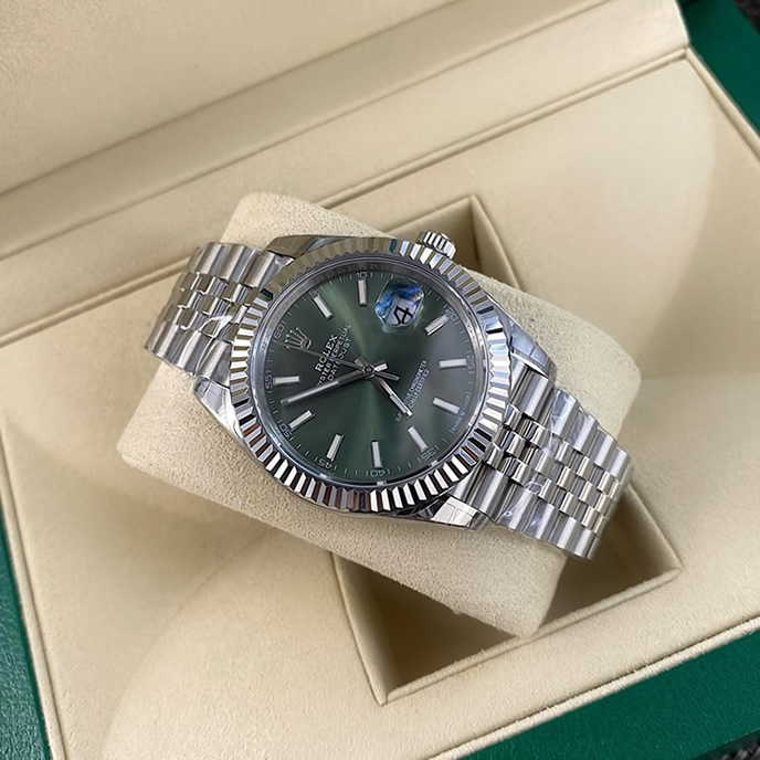 ROLEX ロレックス デイトジャスト 41 ミントグリーン文字盤 メンズ 腕時計 126334 - 画像 (6)