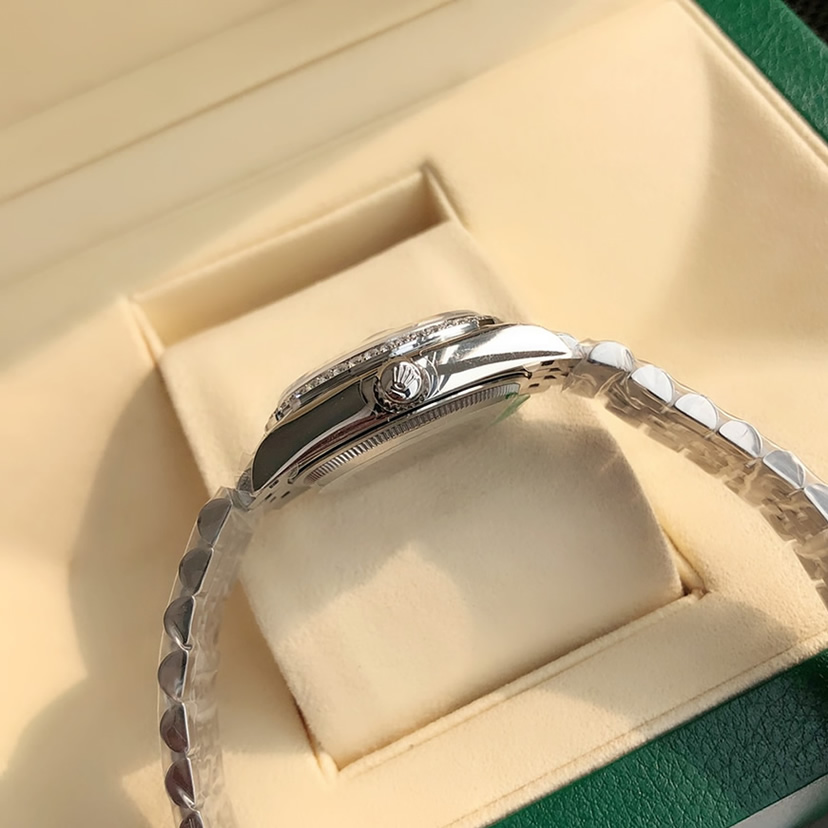 ROLEX ロレックス デイトジャスト 31 フローラルモチーフ ベゼルダイヤ メンズ レディース 腕時計 278384RBR - 画像 (6)