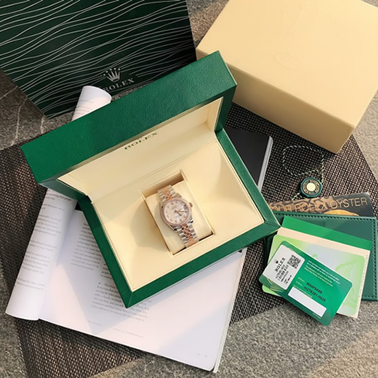 ROLEX ロレックス デイトジャスト 31 ホワイトシェル ダイヤ ベゼルダイヤ メンズ レディース 腕時計 278381RBR - 画像 (2)