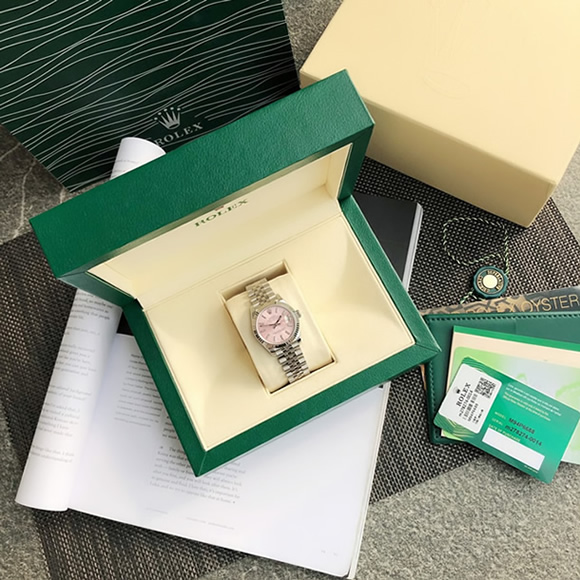 ROLEX ロレックス デイトジャスト 31 ピンク文字盤 メンズ レディース 腕時計 278274 - 画像 (2)