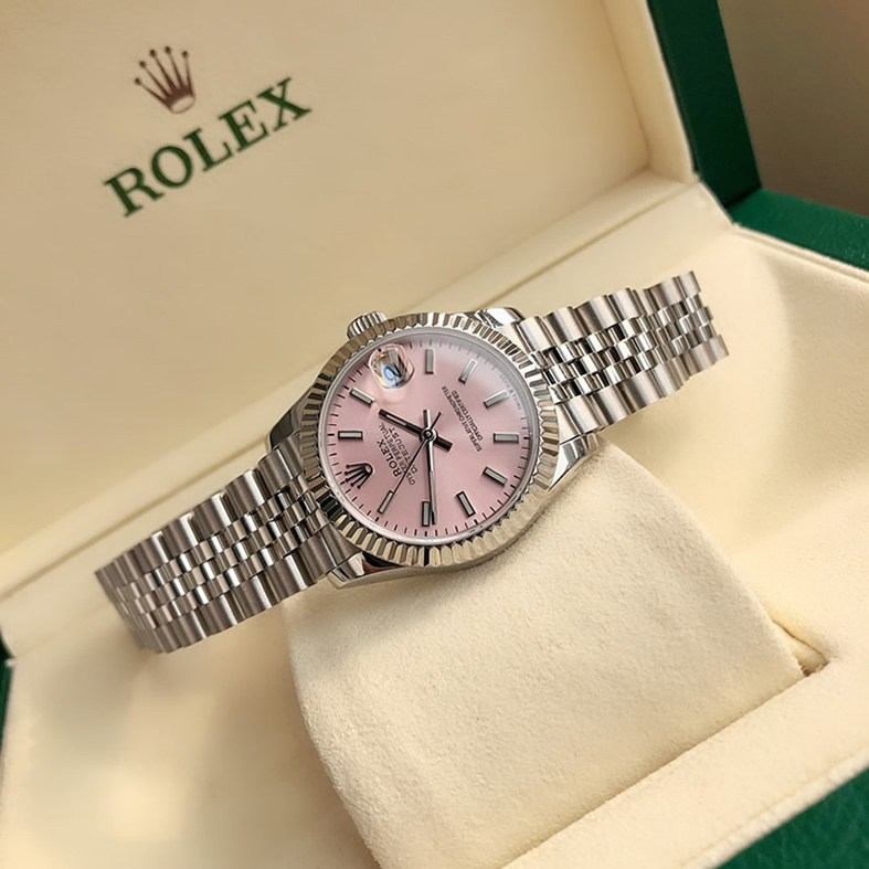ROLEX ロレックス デイトジャスト 31 ピンク文字盤 メンズ レディース 腕時計 278274 - 画像 (5)