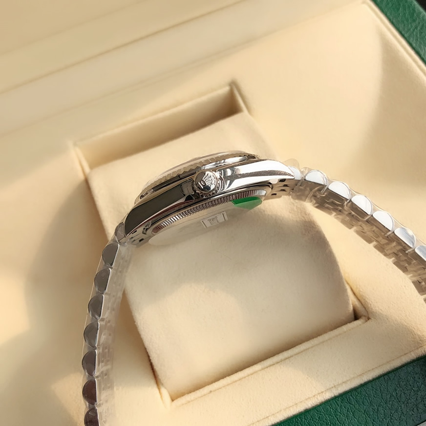 ROLEX ロレックス デイトジャスト 31 ピンク文字盤 ローマ数字 VIダイヤ メンズ レディース 腕時計 278274 - 画像 (6)