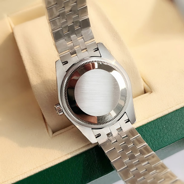 ROLEX ロレックス デイトジャスト 31 ピンク文字盤 ローマ数字 VIダイヤ メンズ レディース 腕時計 278274 - 画像 (7)