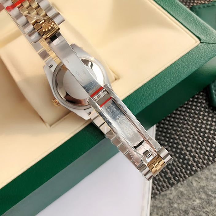 ROLEX ロレックス デイトジャスト 31 オリーブグリーン文字盤 ダイヤ メンズ レディース 腕時計 278273 - 画像 (8)