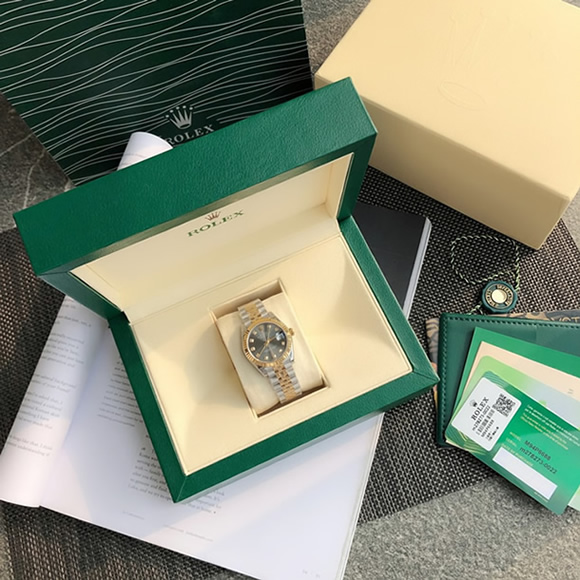 ROLEX ロレックス デイトジャスト 31 スレート文字盤 ダイヤ メンズ レディース 腕時計 278273 - 画像 (2)