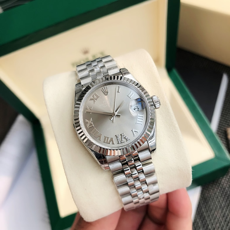 ROLEX ロレックス デイトジャスト 31 シルバー文字盤 ローマ数字 VIダイヤ 腕時計 278274