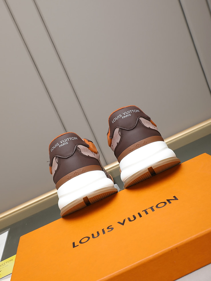 ルイ・ヴィトン ランアウェイ・ライン スニーカー ブラウン モノグラム・キャンバス切替 LVロゴ入り shoes095 - 画像 (5)