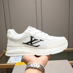 ルイ・ヴィトン ランアウェイ・ライン スニーカー ホワイト パンチングレザー切替 LVロゴ入り shoes102