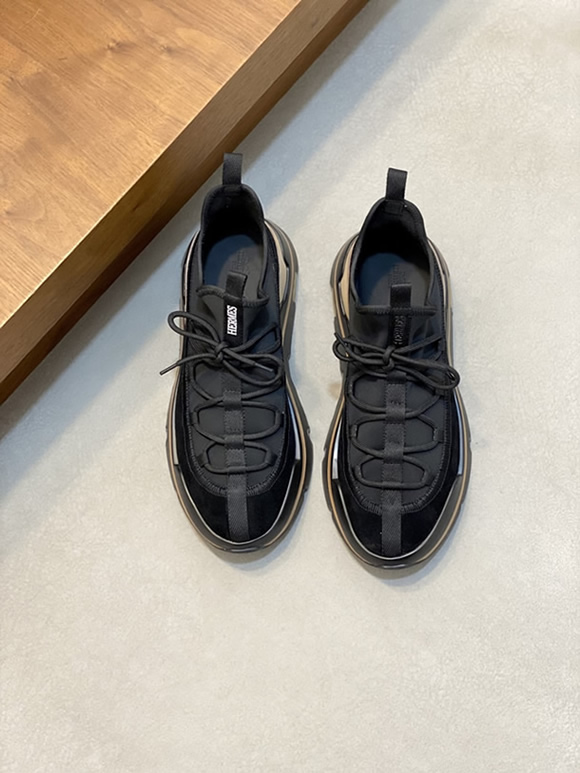 エルメス スニーカー アディクト ブラック テクニカルキャンバス 厚底ソール shoes120 - 画像 (2)