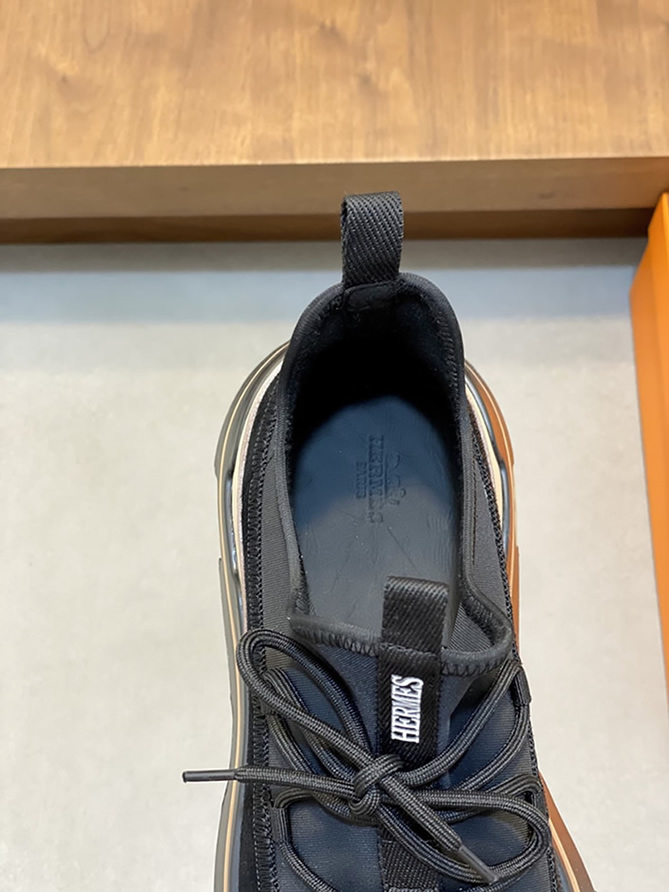 エルメス スニーカー アディクト ブラック テクニカルキャンバス 厚底ソール shoes120 - 画像 (7)