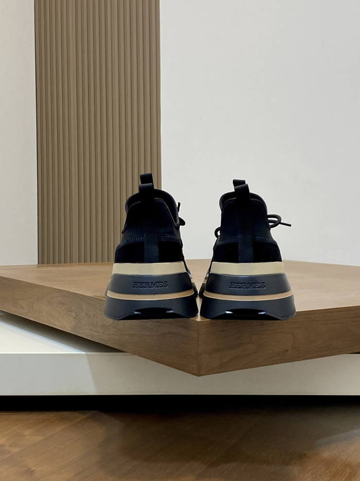 エルメス スニーカー アディクト ブラック テクニカルキャンバス 厚底ソール shoes120 - 画像 (8)