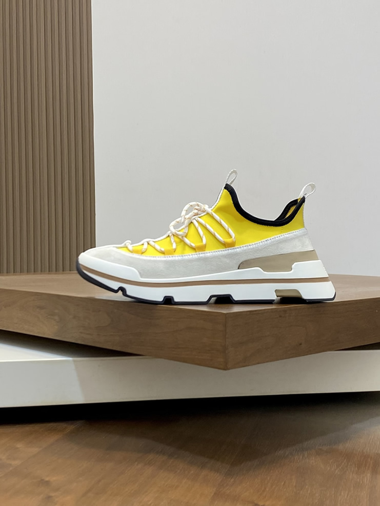 エルメス スニーカー アディクト イエロー テクニカルキャンバス スエード切替 shoes122 - 画像 (3)