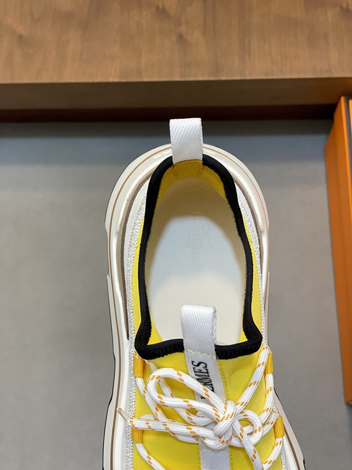 エルメス スニーカー アディクト イエロー テクニカルキャンバス スエード切替 shoes122 - 画像 (7)