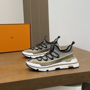 エルメス スニーカー アディクト トープ テクニカルキャンバス スエード切替 shoes123