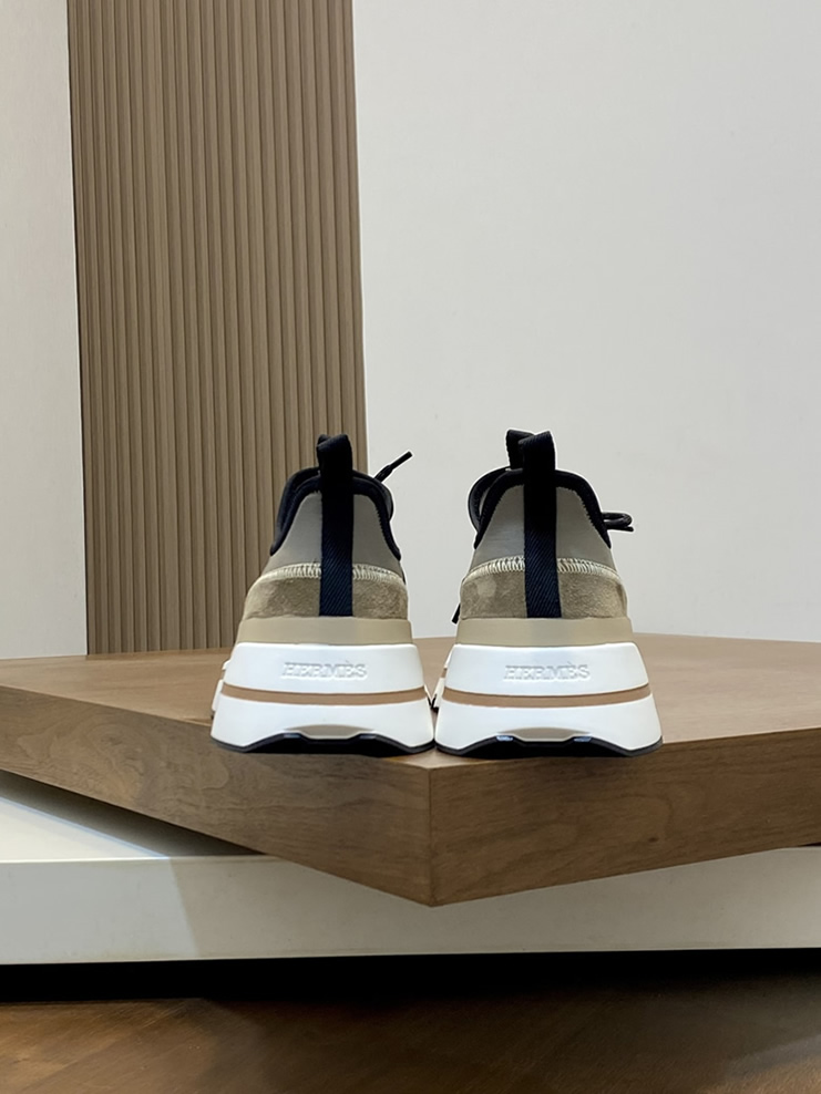 エルメス スニーカー アディクト トープ テクニカルキャンバス スエード切替 shoes123 - 画像 (8)