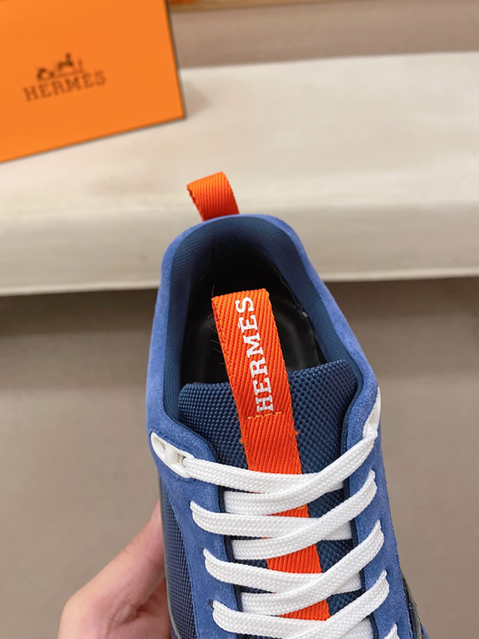 エルメス スニーカー バウンシング ブルー キャンバス スエード shoes128 - 画像 (6)