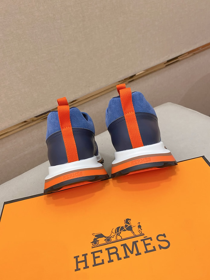 エルメス スニーカー バウンシング ブルー キャンバス スエード shoes128 - 画像 (8)