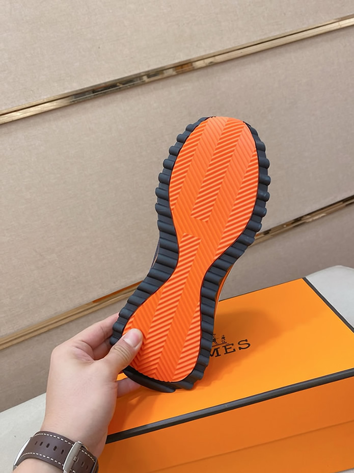 エルメス スニーカー バウンシング ブルー キャンバス スエード shoes128 - 画像 (9)