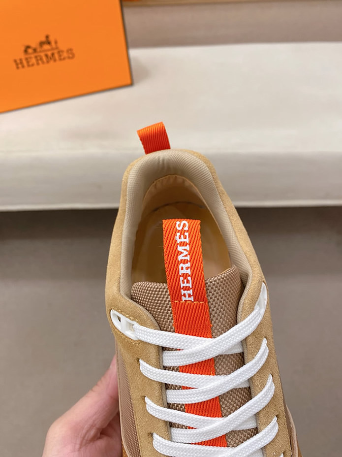 エルメス スニーカー バウンシング ブラウン キャンバス スエード shoes129 - 画像 (6)