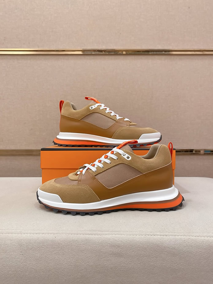 エルメス スニーカー バウンシング ブラウン キャンバス スエード shoes129 - 画像 (7)
