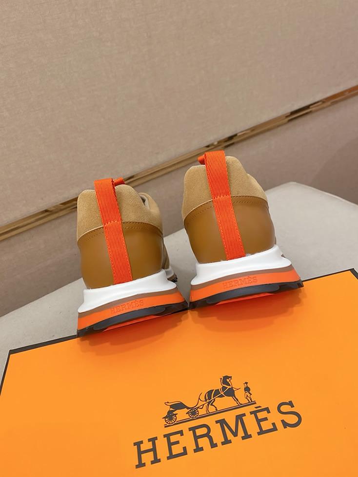 エルメス スニーカー バウンシング ブラウン キャンバス スエード shoes129 - 画像 (8)
