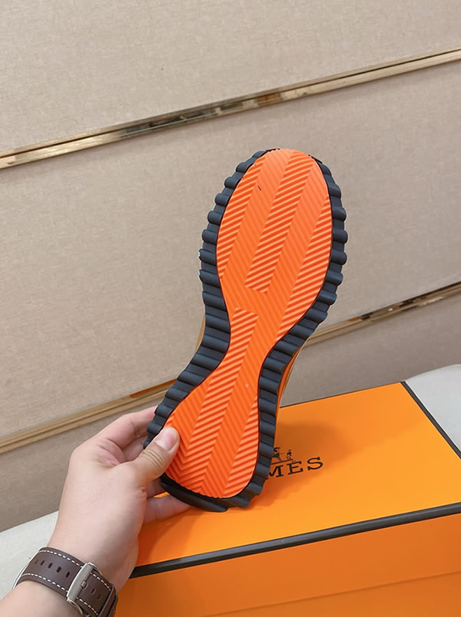 エルメス スニーカー バウンシング ブラウン キャンバス スエード shoes129 - 画像 (9)