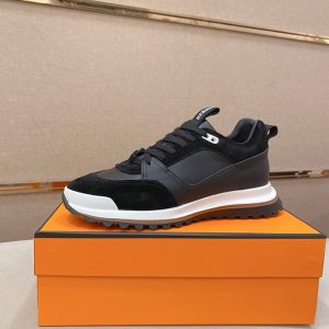 エルメス スニーカー バウンシング ネイビー キャンバス スエード shoes130