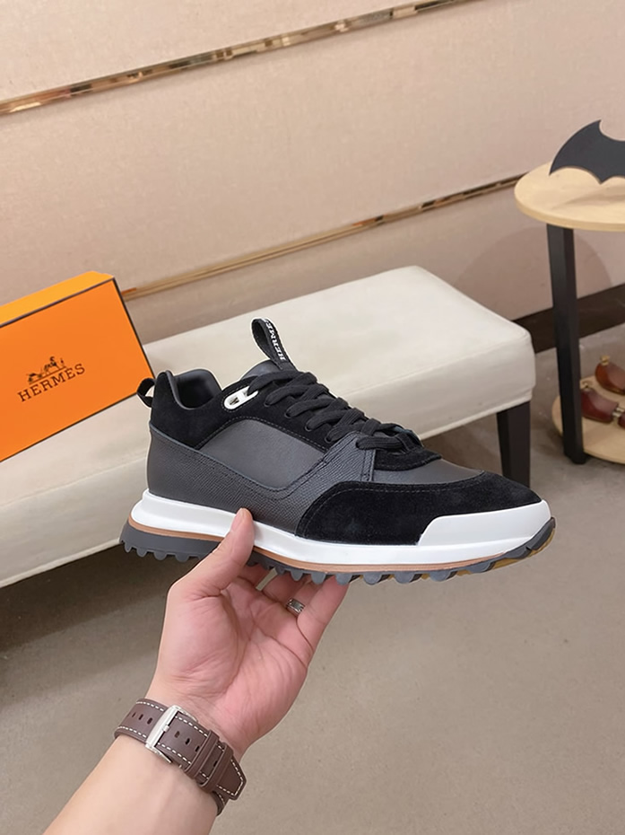 エルメス スニーカー バウンシング ネイビー キャンバス スエード shoes130 - 画像 (4)