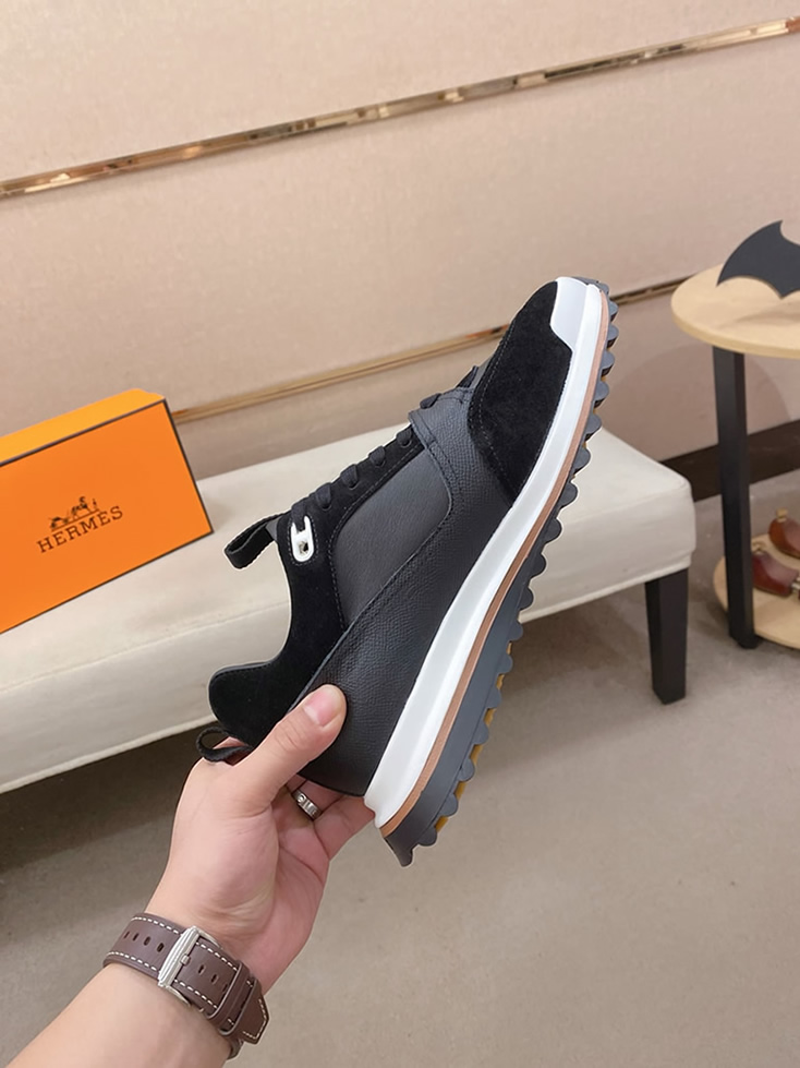 エルメス スニーカー バウンシング ネイビー キャンバス スエード shoes130 - 画像 (5)