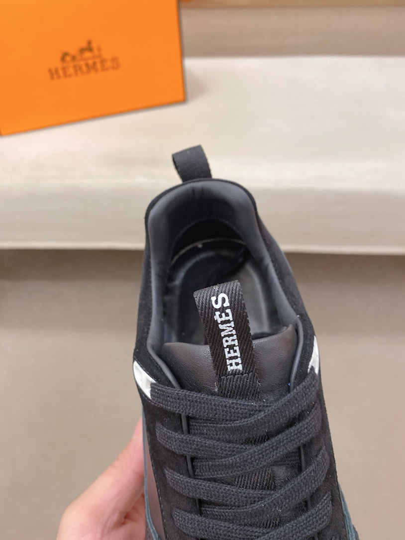 エルメス スニーカー バウンシング ネイビー キャンバス スエード shoes130 - 画像 (6)
