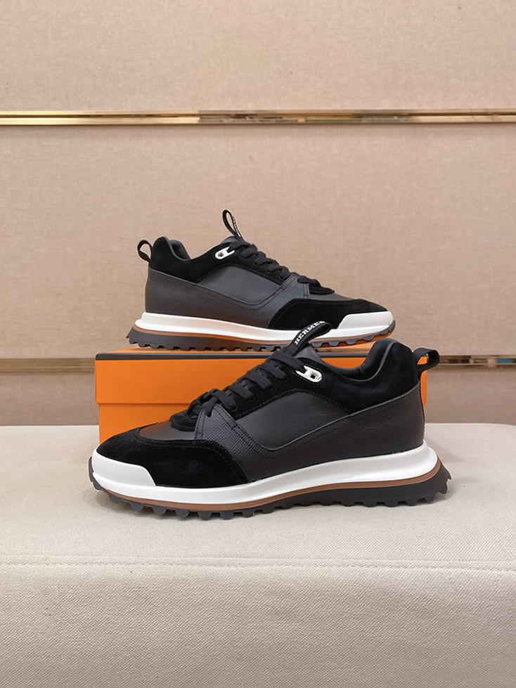 エルメス スニーカー バウンシング ネイビー キャンバス スエード shoes130 - 画像 (7)