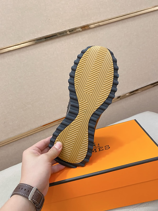 エルメス スニーカー バウンシング ネイビー キャンバス スエード shoes130 - 画像 (9)