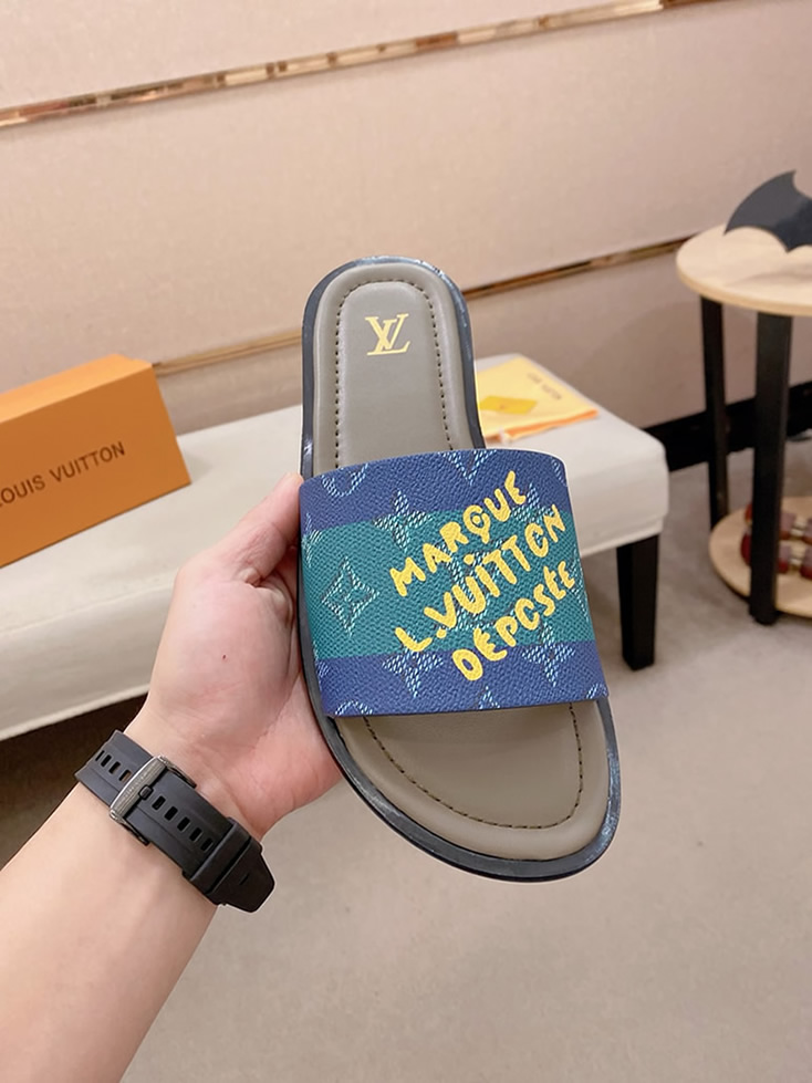 ルイヴィトン サンダル モノグラム ブルー グラフィティ プレート shoes132 - 画像 (3)