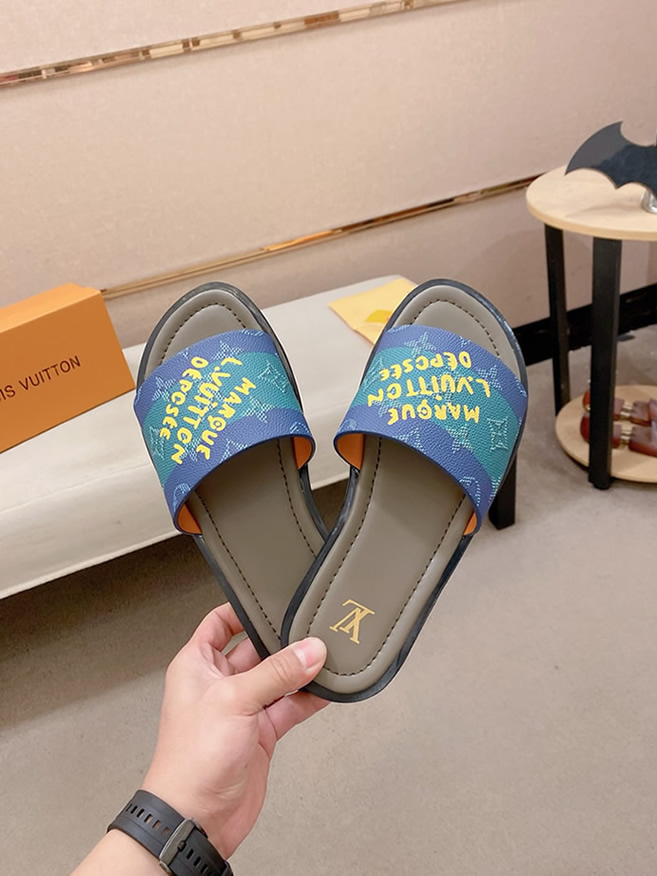 ルイヴィトン サンダル モノグラム ブルー グラフィティ プレート shoes132 - 画像 (6)