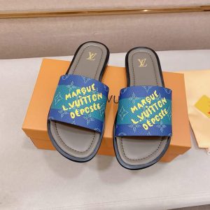 ルイヴィトン サンダル モノグラム ブルー グラフィティ プレート shoes132