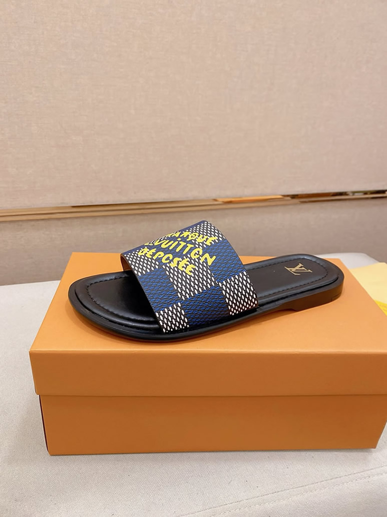 ルイヴィトン サンダル ダミエ ブルー グラフィティ プレート shoes133 - 画像 (2)