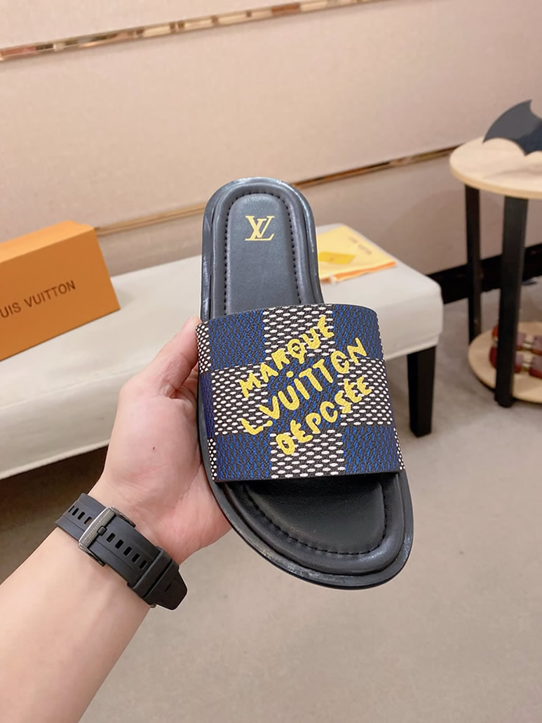 ルイヴィトン サンダル ダミエ ブルー グラフィティ プレート shoes133 - 画像 (3)