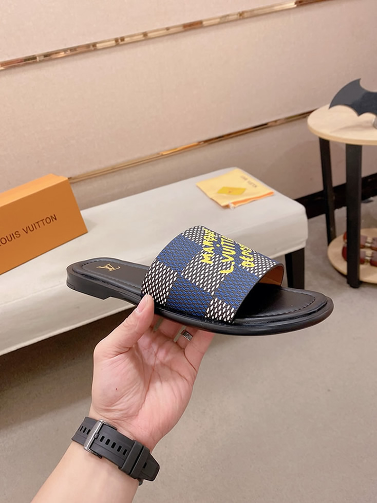 ルイヴィトン サンダル ダミエ ブルー グラフィティ プレート shoes133 - 画像 (5)