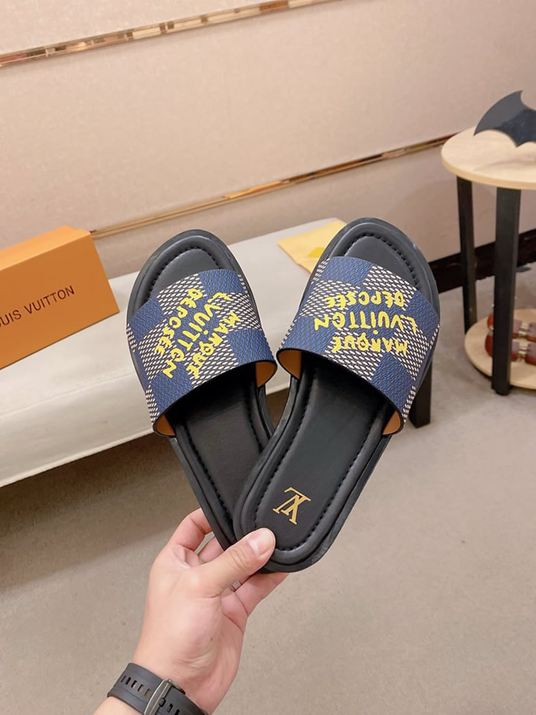 ルイヴィトン サンダル ダミエ ブルー グラフィティ プレート shoes133 - 画像 (6)