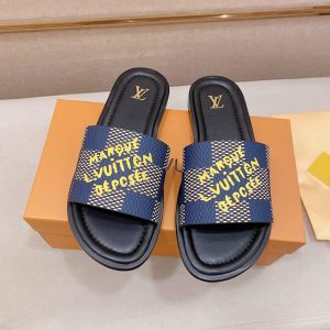 ルイヴィトン サンダル ダミエ ブルー グラフィティ プレート shoes133