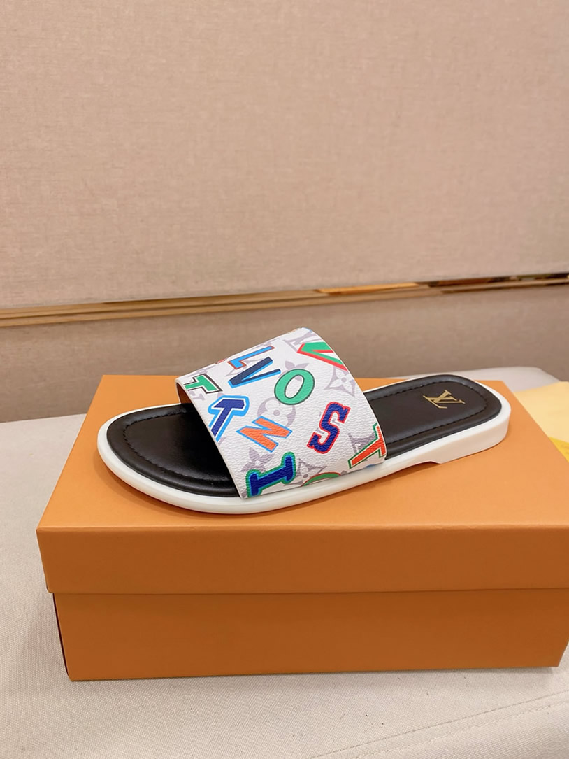 ルイヴィトン サンダル モノグラム ホワイト マルチカラー レター shoes134 - 画像 (2)