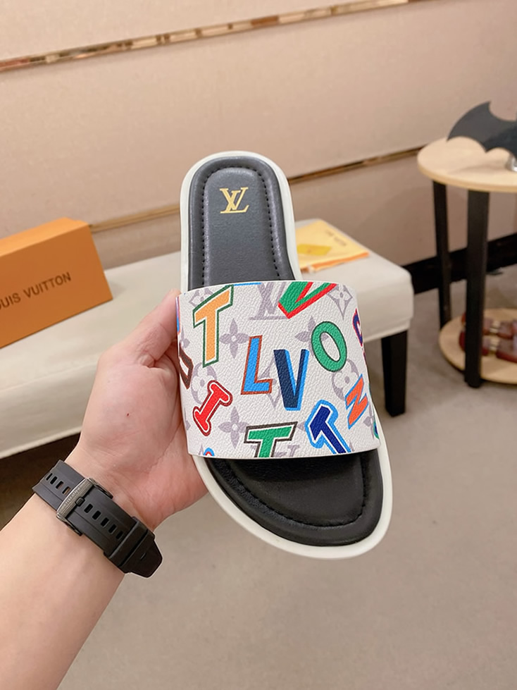ルイヴィトン サンダル モノグラム ホワイト マルチカラー レター shoes134 - 画像 (3)