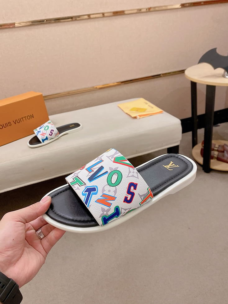 ルイヴィトン サンダル モノグラム ホワイト マルチカラー レター shoes134 - 画像 (4)