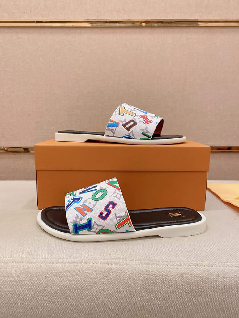 ルイヴィトン サンダル モノグラム ホワイト マルチカラー レター shoes134 - 画像 (8)