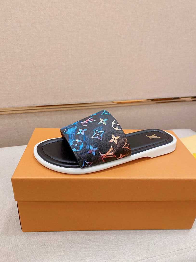 ルイヴィトン サンダル モノグラム ブラック タイダイ ブルー shoes136 - 画像 (2)