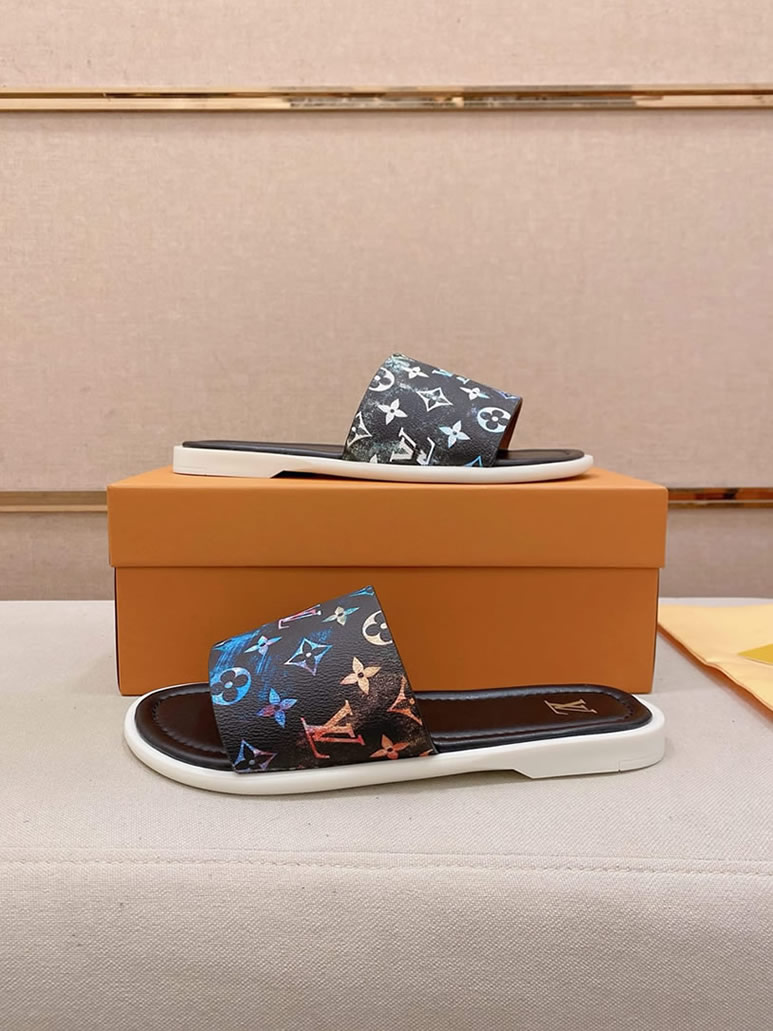 ルイヴィトン サンダル モノグラム ブラック タイダイ ブルー shoes136 - 画像 (8)